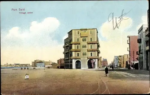 Ak Port Said Ägypten, Village arabe