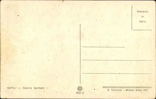 Ak Napoli Campania, Galleria Umberto e Persone, Vendolo