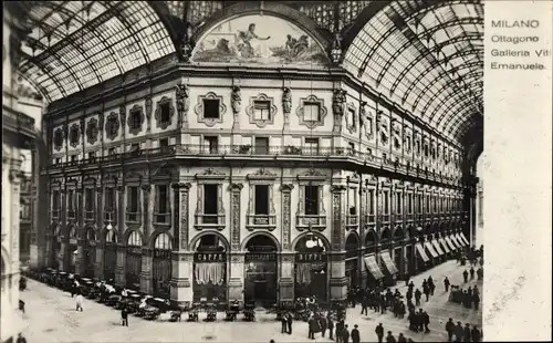 Ak Milano Mailand Lombardia, Galleria Vittorio Emanuele