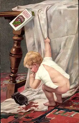 Künstler Ak Dr. Hommel's Haematogen,Nähr und Kräftigungsmittel,Kleinkind,Reklame