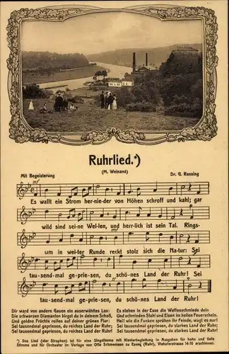 Lied Ak Ruhrlied, M. Weinand, Dr. G. Rensing, Landschaft