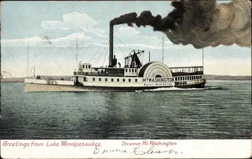 Ak New Hampshire USA, Lake Winnipesaukee, Steamer Mt. Washington