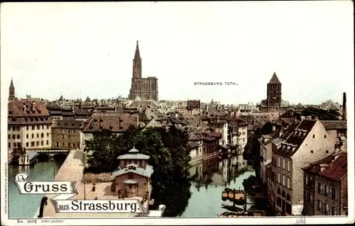 Ak Strasbourg Straßburg Elsass Bas Rhin, Gesamtansicht