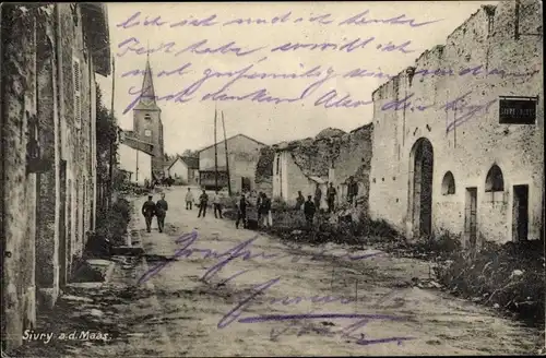 Ak Sivry Meurthe et Moselle, Straßenpartie