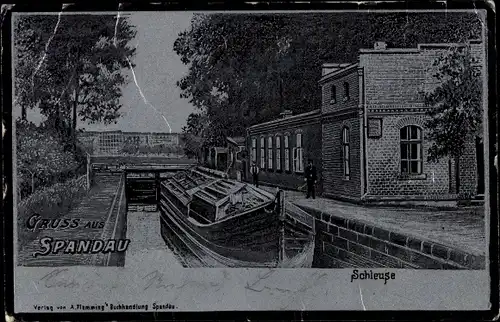 Berlin Spandau, Partie an der Schleuse