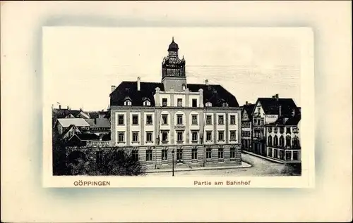 Ak Göppingen in Württemberg, Bahnhof