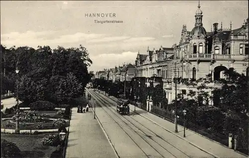 Ak Hannover in Niedersachsen, Tiergartenstraße