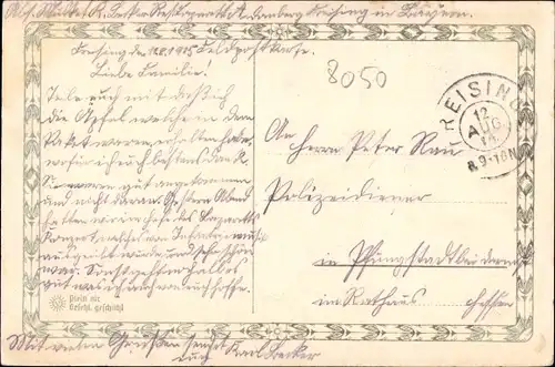 Künstler Ak Freising in Oberbayern, Gesamtansicht