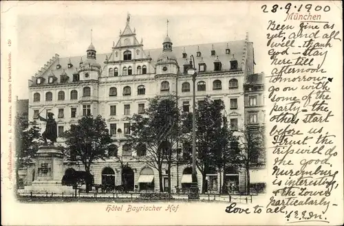 Ak München, Hotel Bayrischer Hof