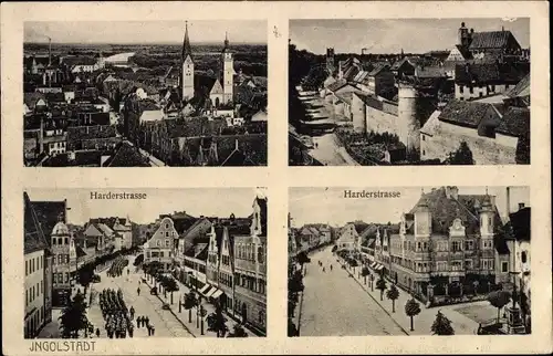 Ak Ingolstadt an der Donau Oberbayern, Harderstraße, Teilansichten