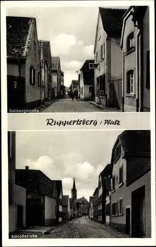 Ak Ruppertsberg in der Pfalz, Dalbergstraße, Schloßstraße