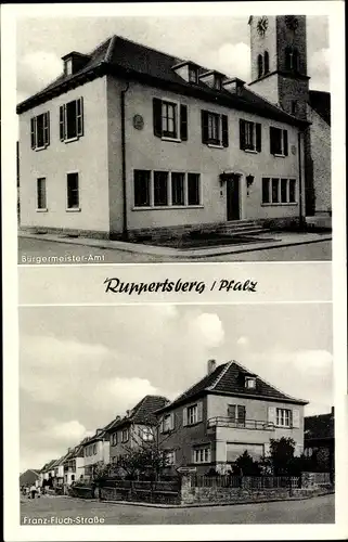 Ak Ruppertsberg in der Pfalz, Bürgermeisteramt, Franz Fluch Straße