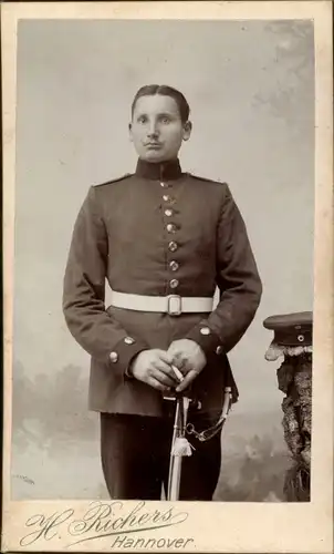 Carte de Visite Deutscher Soldat, Feldartillerie Regiment v. Scharnhorst Nr. 10, H. Richers Hannover