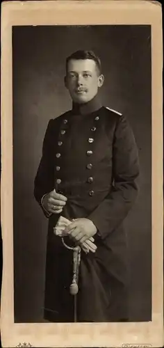 Kabinett Foto Deutscher Soldat, Portrait, Hans Siemssen Augsburg