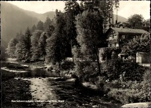 Ak Schwarzburg Schwarzatal in Thüringen, Schweizerhaus