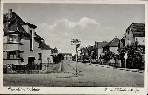 Ak Gernsheim am Rhein Hessen, Kaiser Wilhelm Straße