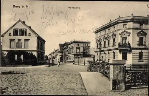 Ak Burg bei Magdeburg, Kreuzgang