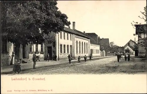 Ak Lehndorf Mühlberg an der Elbe, Straßenpartie