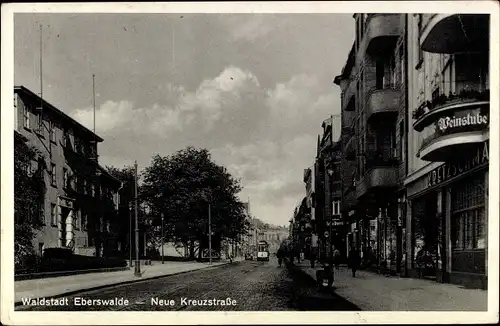 Ak Eberswalde im Kreis Barnim, Neue Kreuzstraße, Weinstube