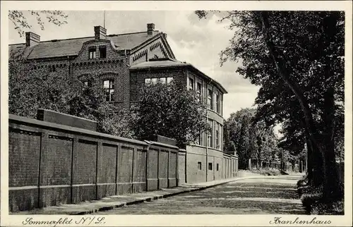 Ak Lubsko Sommerfeld in der Niederlausitz Ostbrandenburg, Krankenhaus