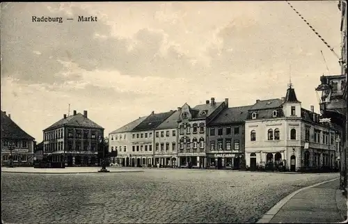 Ak Radeburg in Sachsen, Markt