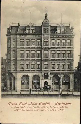 Ak Amsterdam Nordholland Niederlande, Grand Hotel Prins Hendrik