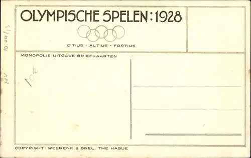 Ak Amsterdam Nordholland, Olympische Spiele 1928, Königin Wilhelmina, Juliana, Besuch im Stadion