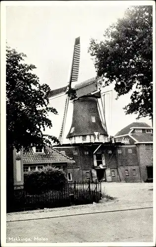 Ak Makkinga Friesland Niederlande, Molen, Windmühle