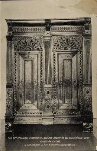 Ak Gorinchem Südholland Niederlande, Kast met draaibaar achterschot, Hugo de Groot