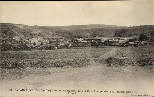 Ak Foum Tatahouine Tataouine Tunesien, Confins Tripolitains, Campagne 1915-16-17, vue generale