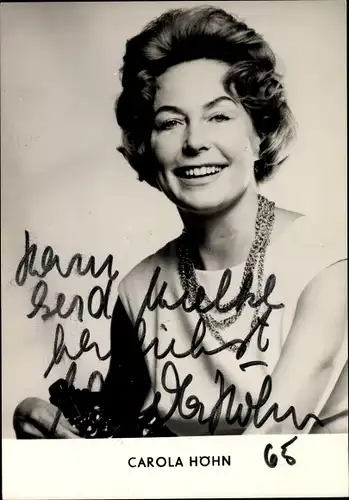 Ak Schauspielerin Carola Höhn, Portrait