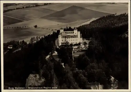 Ak Borek Szczytna Walddorf Rückers Schlesien, Burg Waldstein, Missionshaus Regina pacis