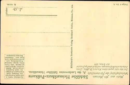 Ak Meißen Sachsen, Wirtschaftshof der Fürstenschule, Sächsische Heimatschutzpostkarte