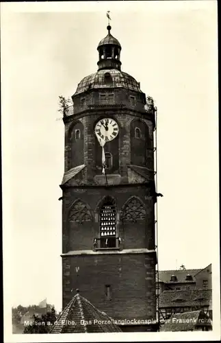Ak Meißen an der Elbe, Das Porzellanglockenspiel der Frauenkirche