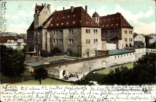 Ak Zwickau in Sachsen, Schloss Osterstein, Königliche Landesanstalt