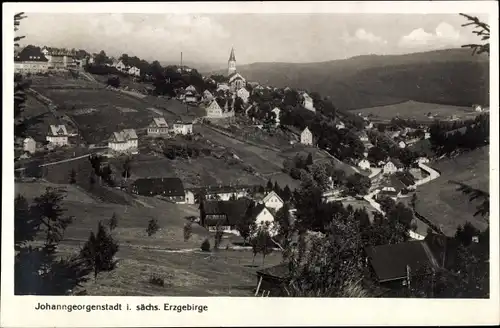 Ak Johanngeorgenstadt im Erzgebirge Sachsen, Blick auf Ortschaft und Umgebung