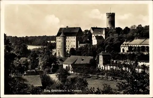 Ak Gnandstein Kohren Sahlis Frohburg in Sachsen, Burg Gnandstein mit Umgebung