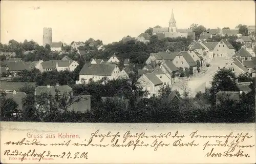 Ak Kohren Sahlis Frohburg Sachsen, Panorama, Kirche