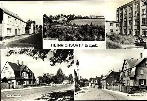 Ak Heinrichsort im Erzgebirge, Panorama, Pflegeheim, Rat d. Gemeinde, Ferienheim Völkerfreundschaft