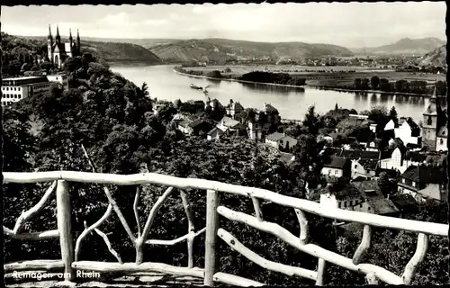 Ak Remagen am Rhein, Hotel Waldburg, Panorama