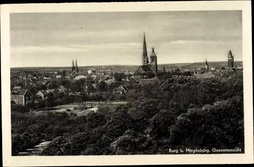 Ak Burg bei Magdeburg, Gesamtansicht
