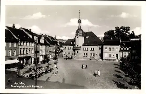 Ak Apolda in Thüringen, Marktplatz, Rathaus