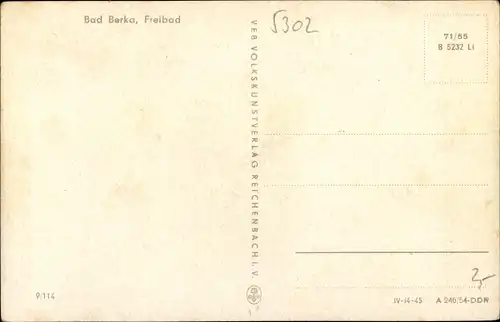 Ak Bad Berka im Weimarer Land Thüringen, Freibad