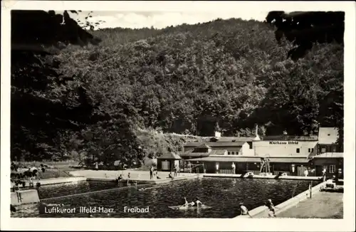 Ak Ilfeld Harztor in Thüringen, Freibad