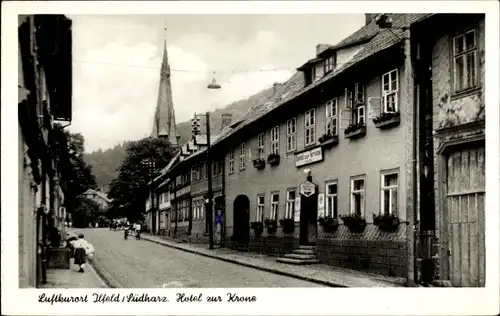 Ak Ilfeld Harztor in Thüringen, Hotel zur Krone