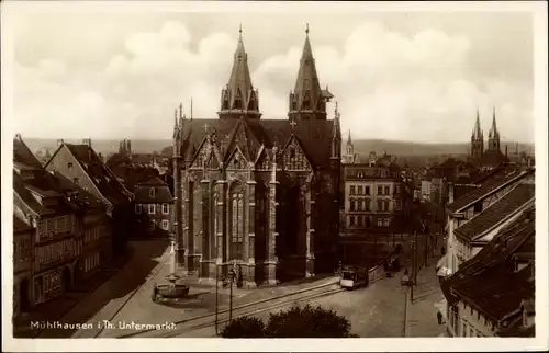 Ak Mühlhausen in Thüringen, Untermarkt