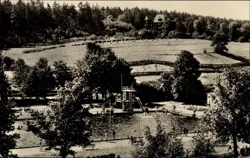 Ak Bad Berka im Weimarer Land Thüringen, Volksheilbad, Freibad