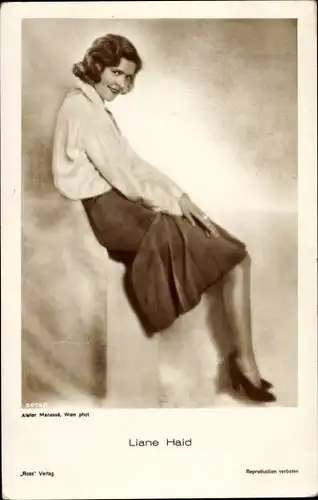 Ak Schauspielerin Liane Haid, Portrait