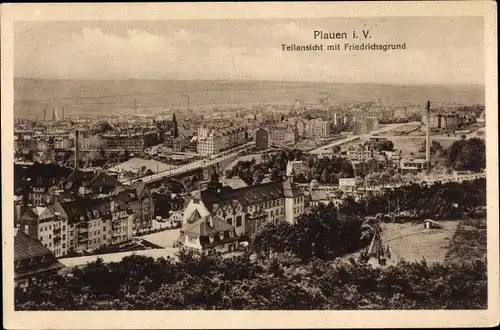 Ak Plauen im Vogtland, Panorama, Friedrichsgrund