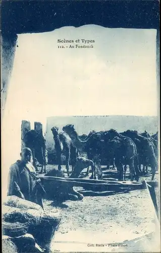 Ak Alger Algerien, Scènes et Types, Au Fondouck